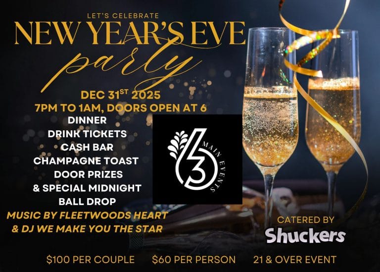 New Year's Eve Party - 63 Main Events - Catered By Shuckers