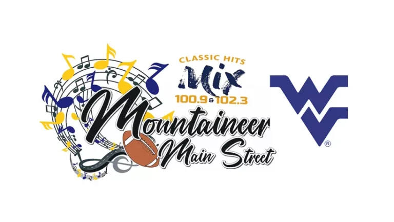 Mountaineer Main Street WVU tailgate street party on Olde Main Plaza in St. Albans, WV